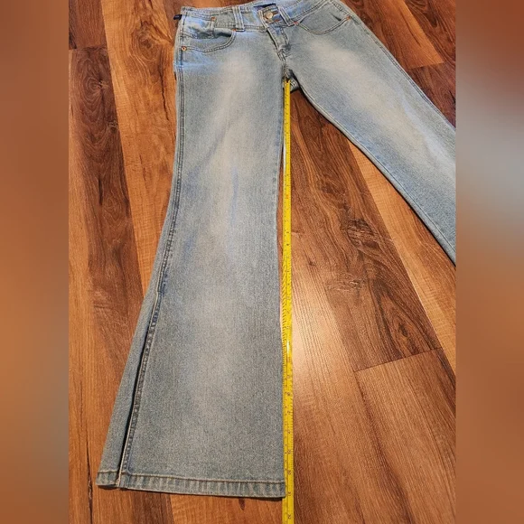 Tyte Flare Jeans Split Hem Light Wash Junior's Size 7 - Picture 11 of 15